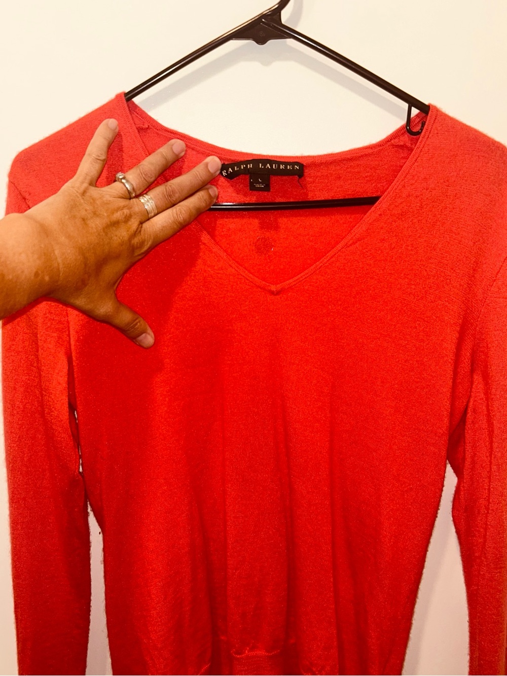 Ralph Lauren Black Label V-neck cashmere/silk blend sweater
